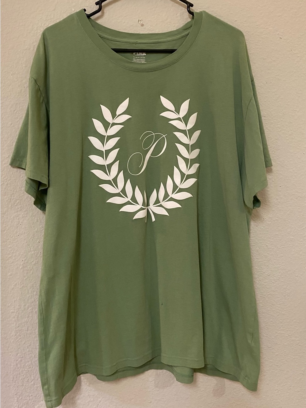 PINK Olive Green Graphic Tee - Quick List For Live